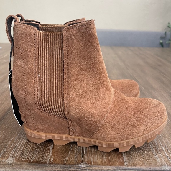Sorel Women Boot Joan of Artic II Chunky Wedge Tan Brown Chelsea Snow Boots 6.5 - Picture 5 of 9